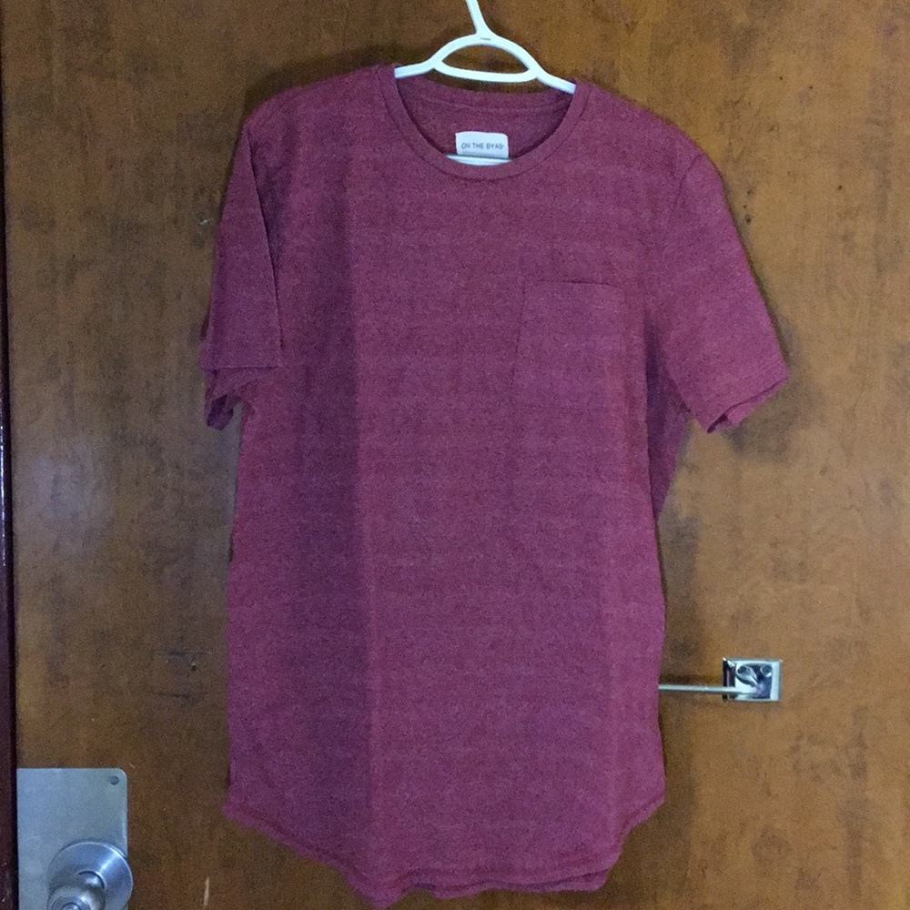 On The Byas maroon tshirt